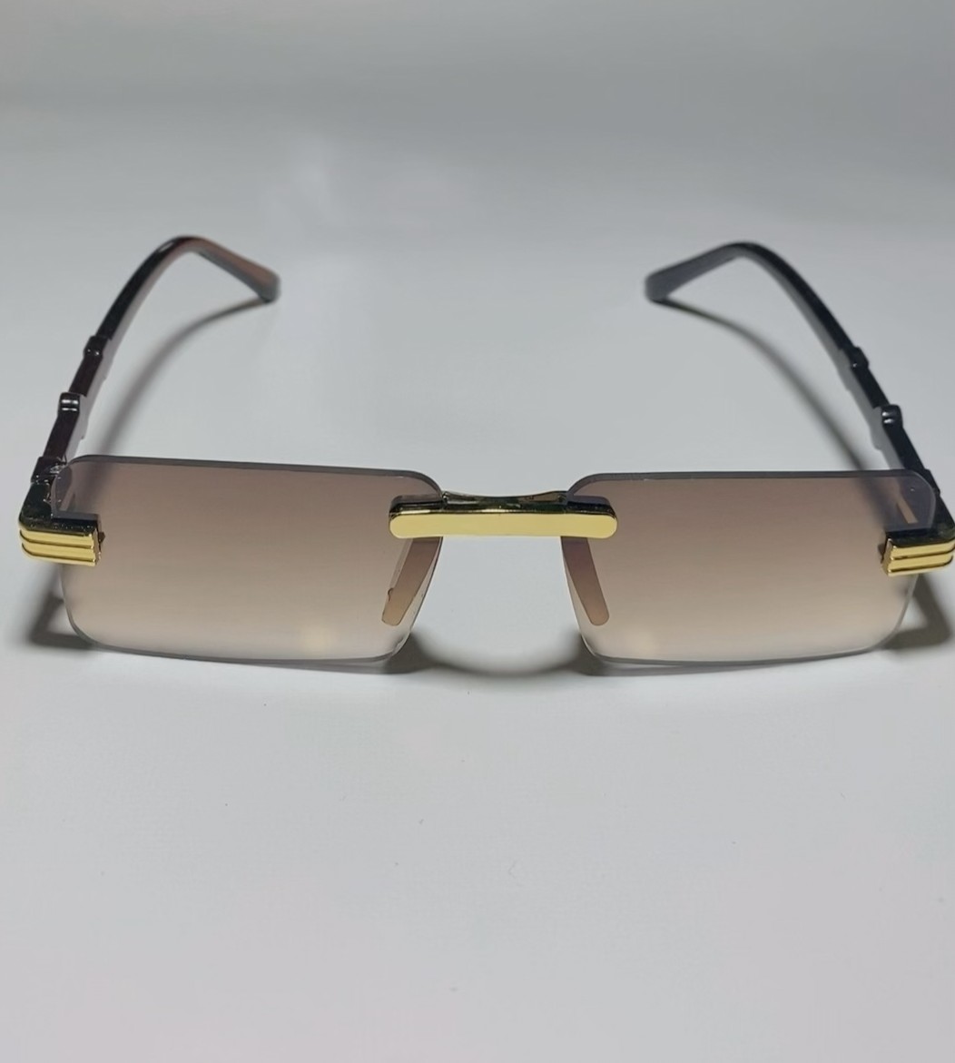 Rimless Rectangular Sunglasses - Image 3