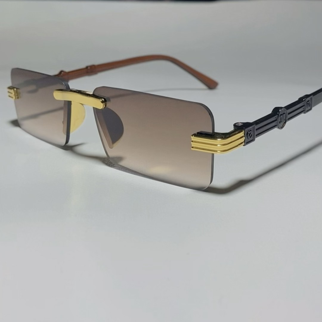 Rimless Rectangular Sunglasses